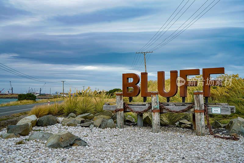 Bluff town Sign，新西兰最南端的城镇